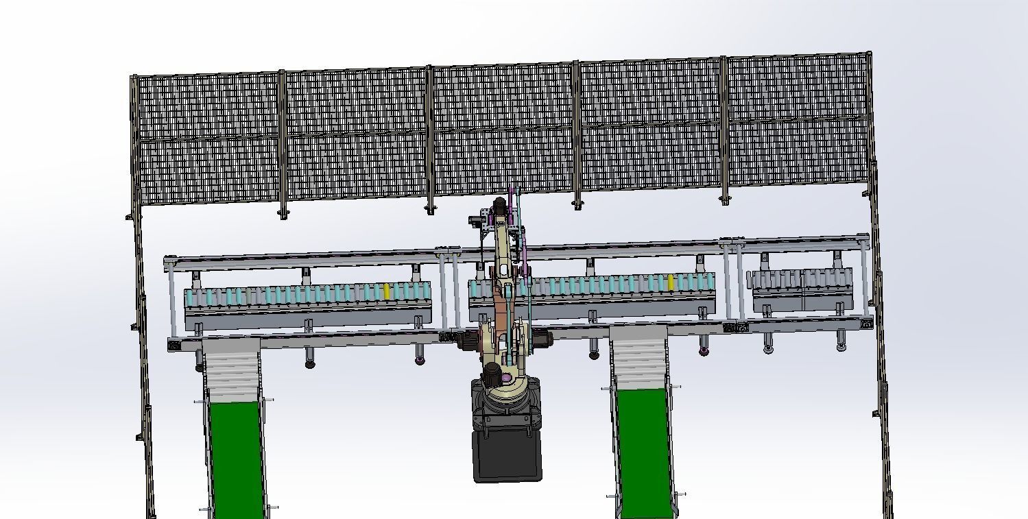 Mechanical hand material production line  3D model_10