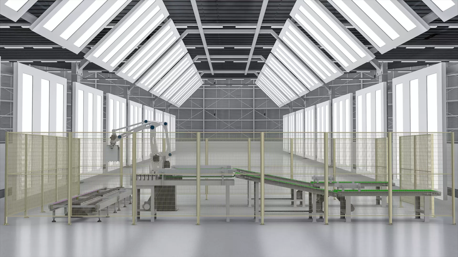 Mechanical hand material production line  3D model_0