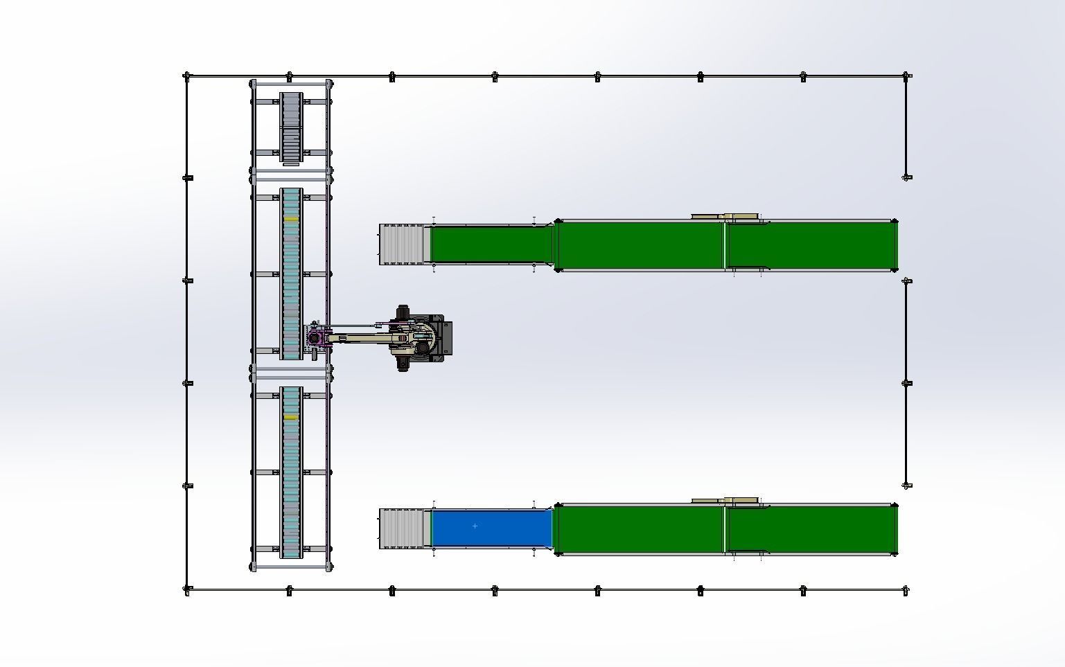 Mechanical hand material production line  3D model_11