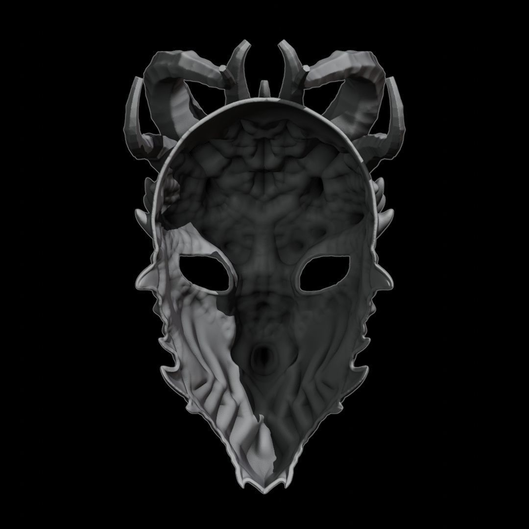 Dragon Face Mask Printable STL 3D print model_5