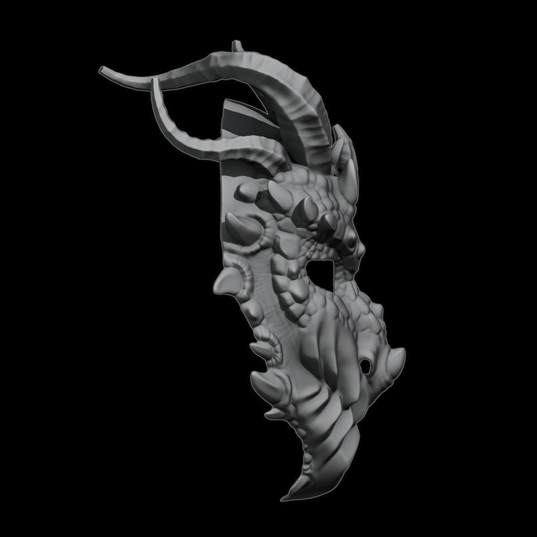 Dragon Face Mask Printable STL 3D print model_2