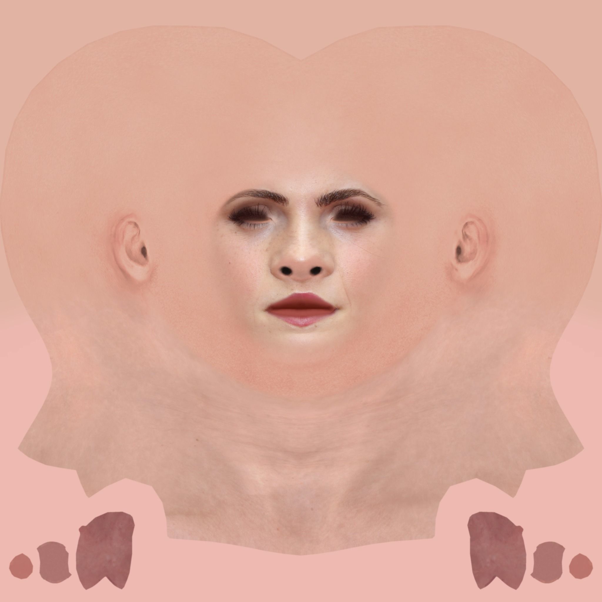 Emma Watson rigged animated  2500 free animation tutorial Low-poly 3D model_16