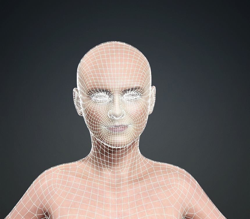 Emma Watson rigged animated  2500 free animation tutorial Low-poly 3D model_14