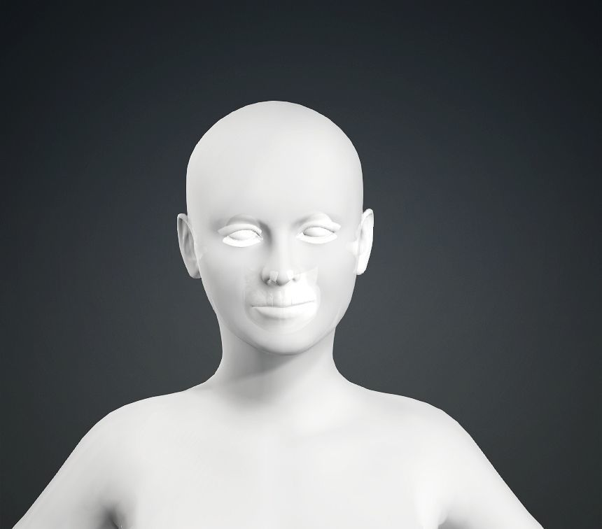 Emma Watson rigged animated  2500 free animation tutorial Low-poly 3D model_12