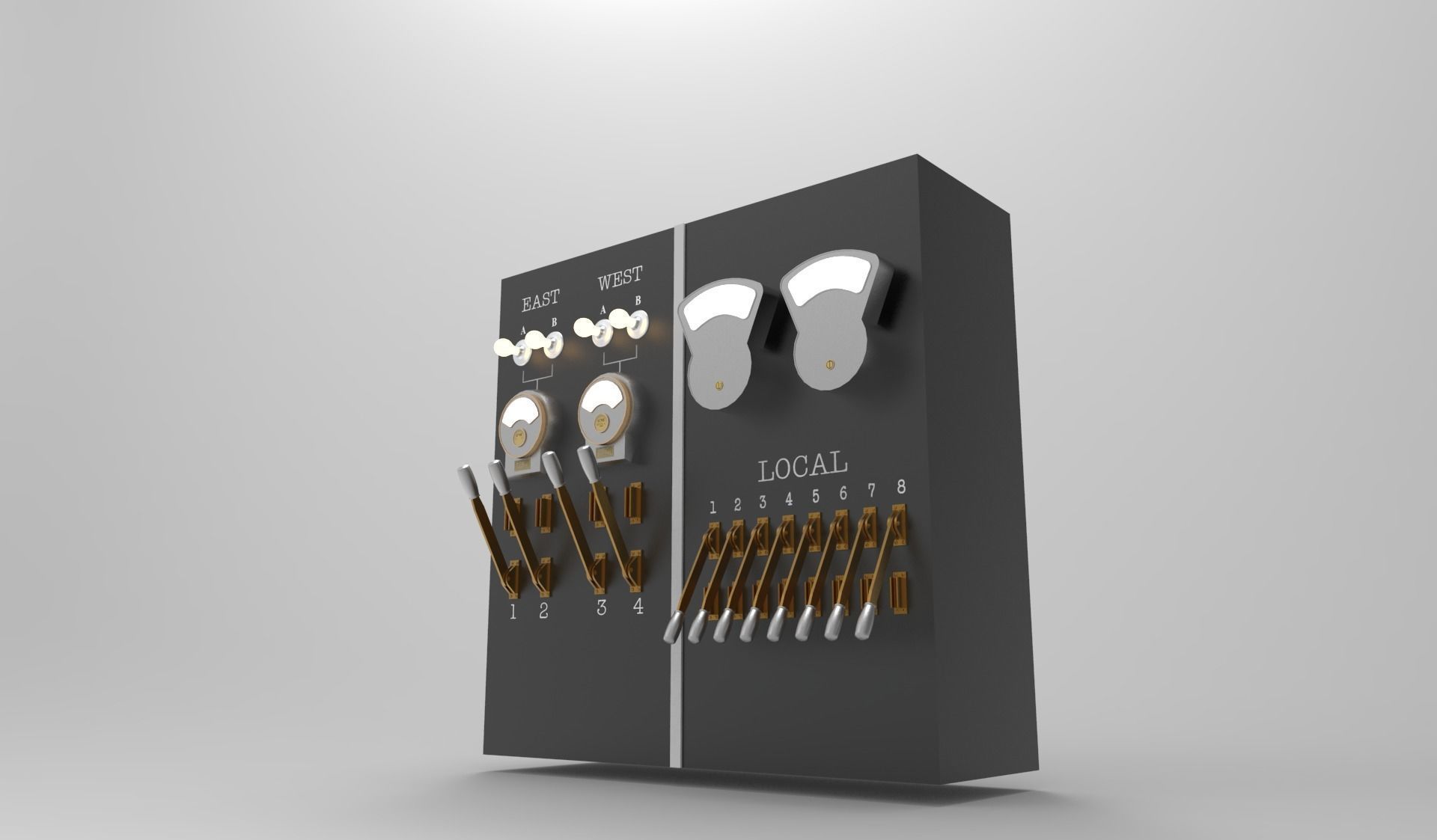 panel switch old 3D model_3
