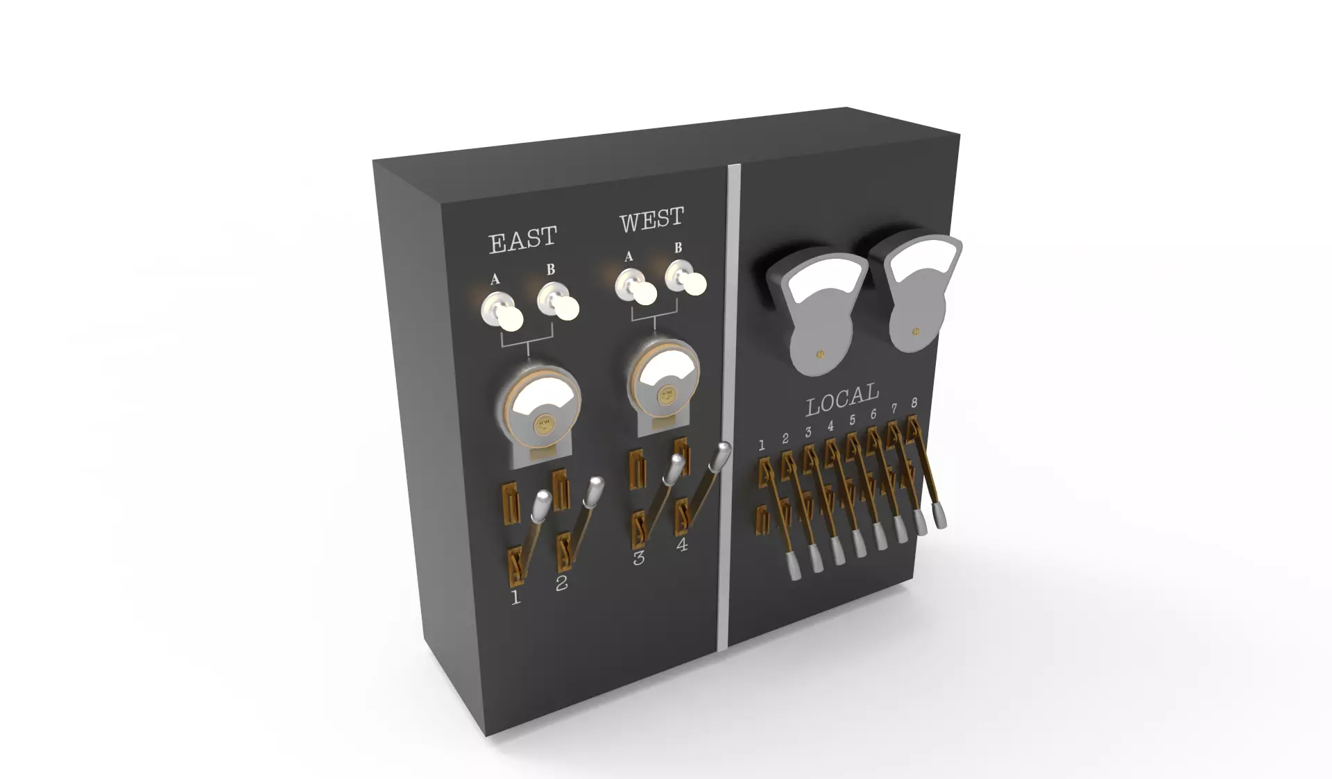 panel switch old 3D model_0