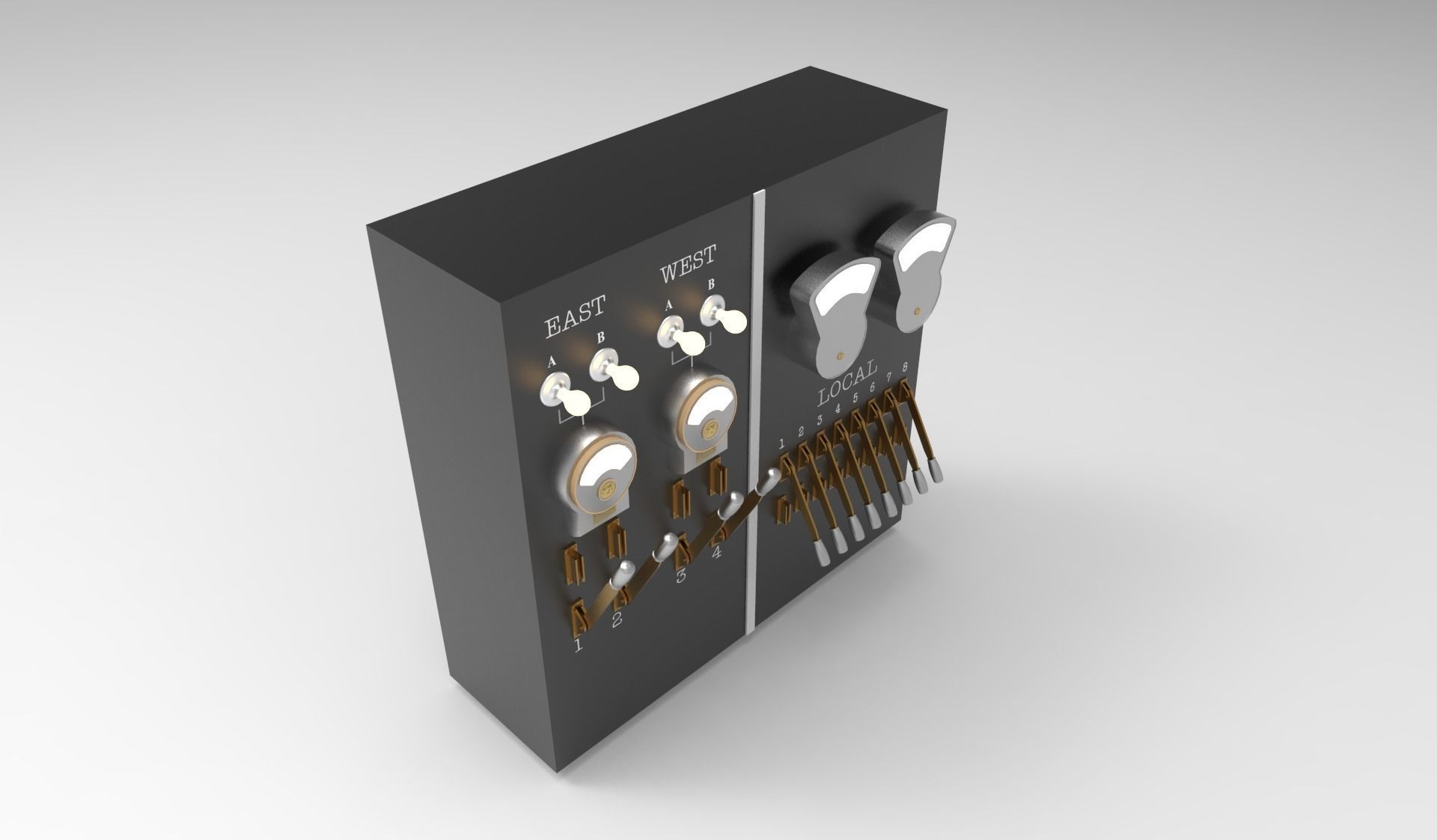 panel switch old 3D model_6