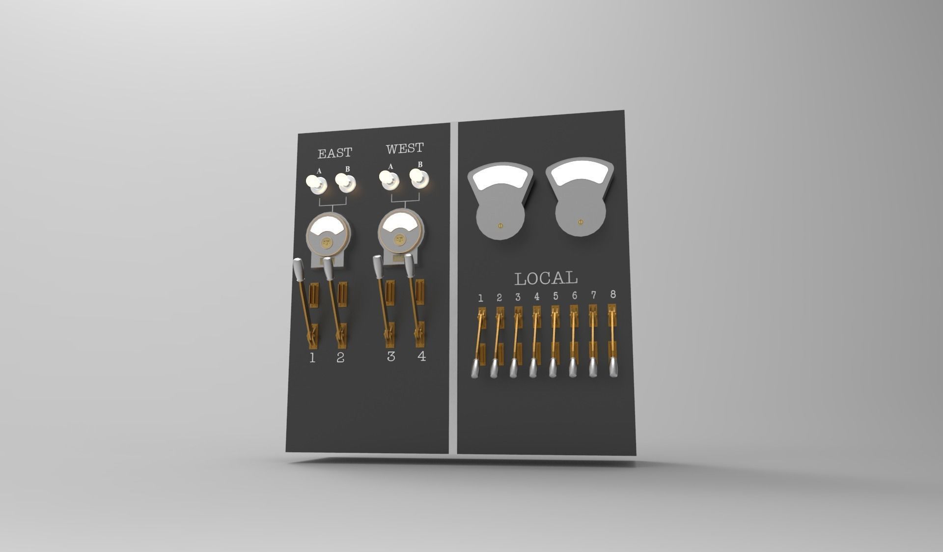 panel switch old 3D model_1