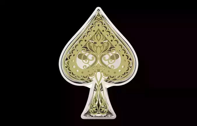 Custom Crafted Spade Jewellry 3D print model