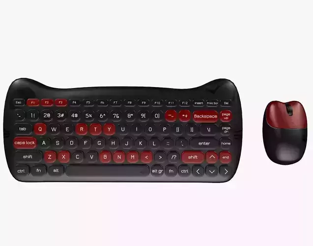 Wireless Keyboard Mouse Set Night Black Version 