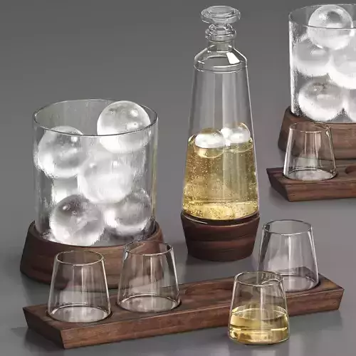 dishes tableware set 02 3D model