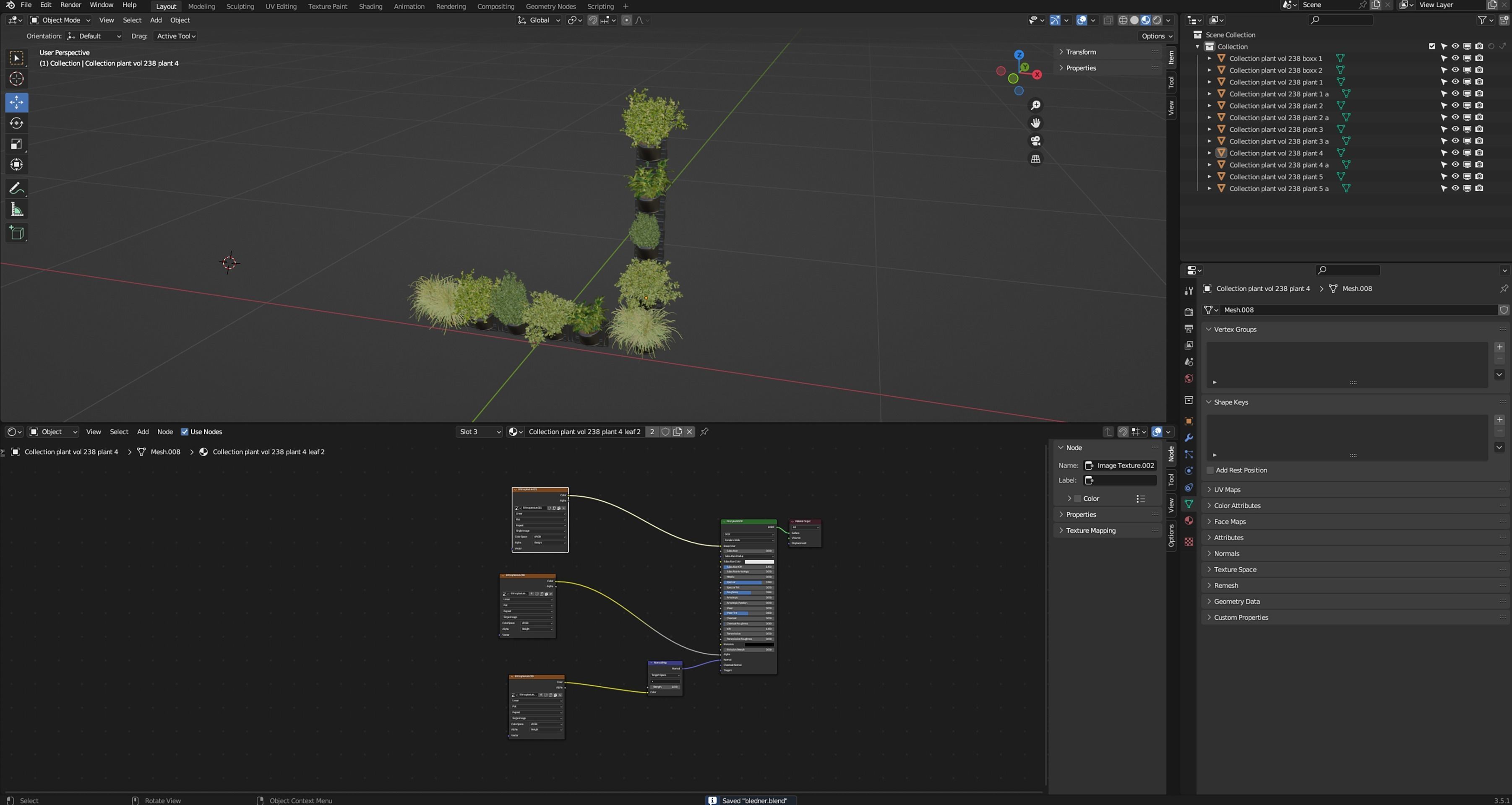 Collection plant vol 238 - blender model  3D model_6
