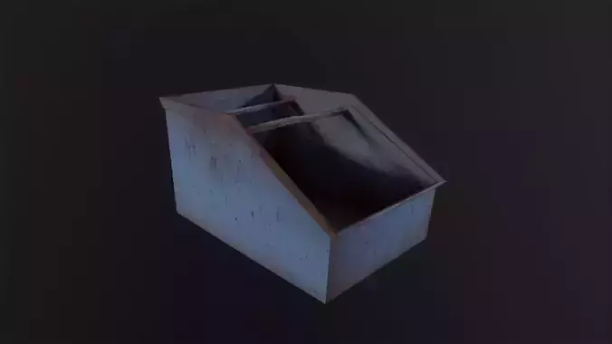 Metal Box 3D Model Low-poly 3D model