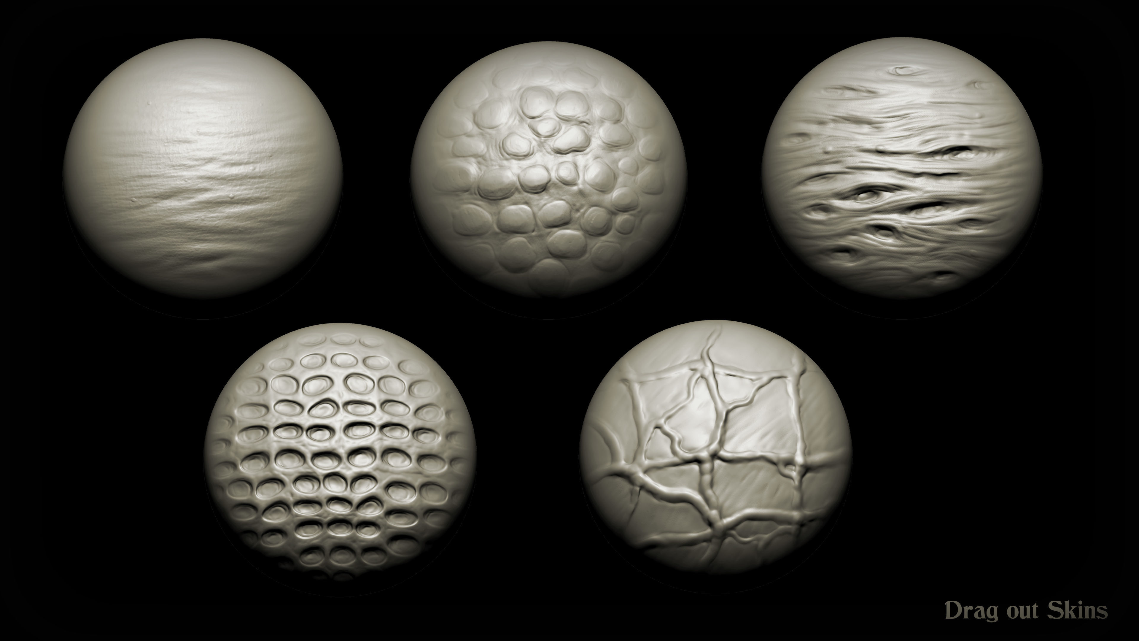 Zbrush and Blender - Cthulhu Creature 45 Brushes Pack Texture_8
