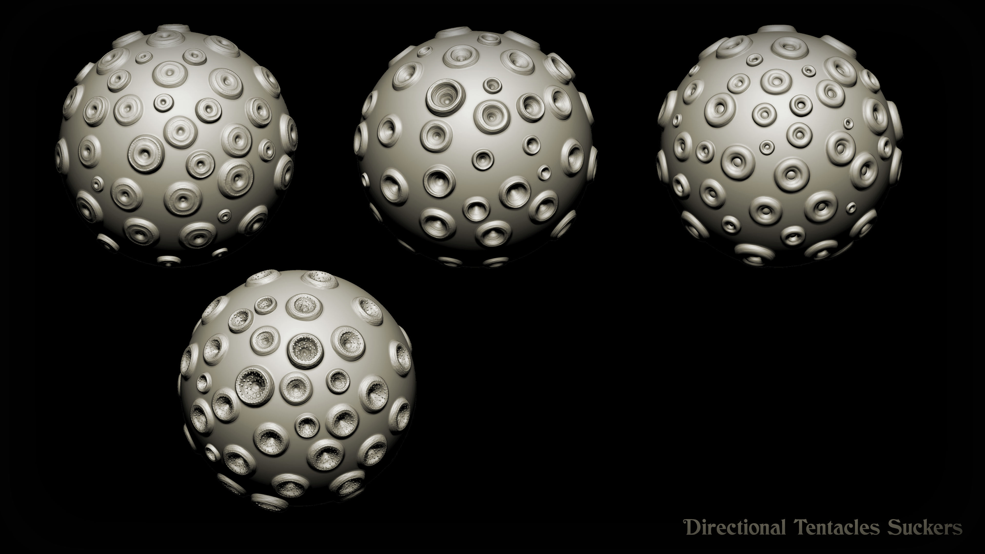 Zbrush and Blender - Cthulhu Creature 45 Brushes Pack Texture_11