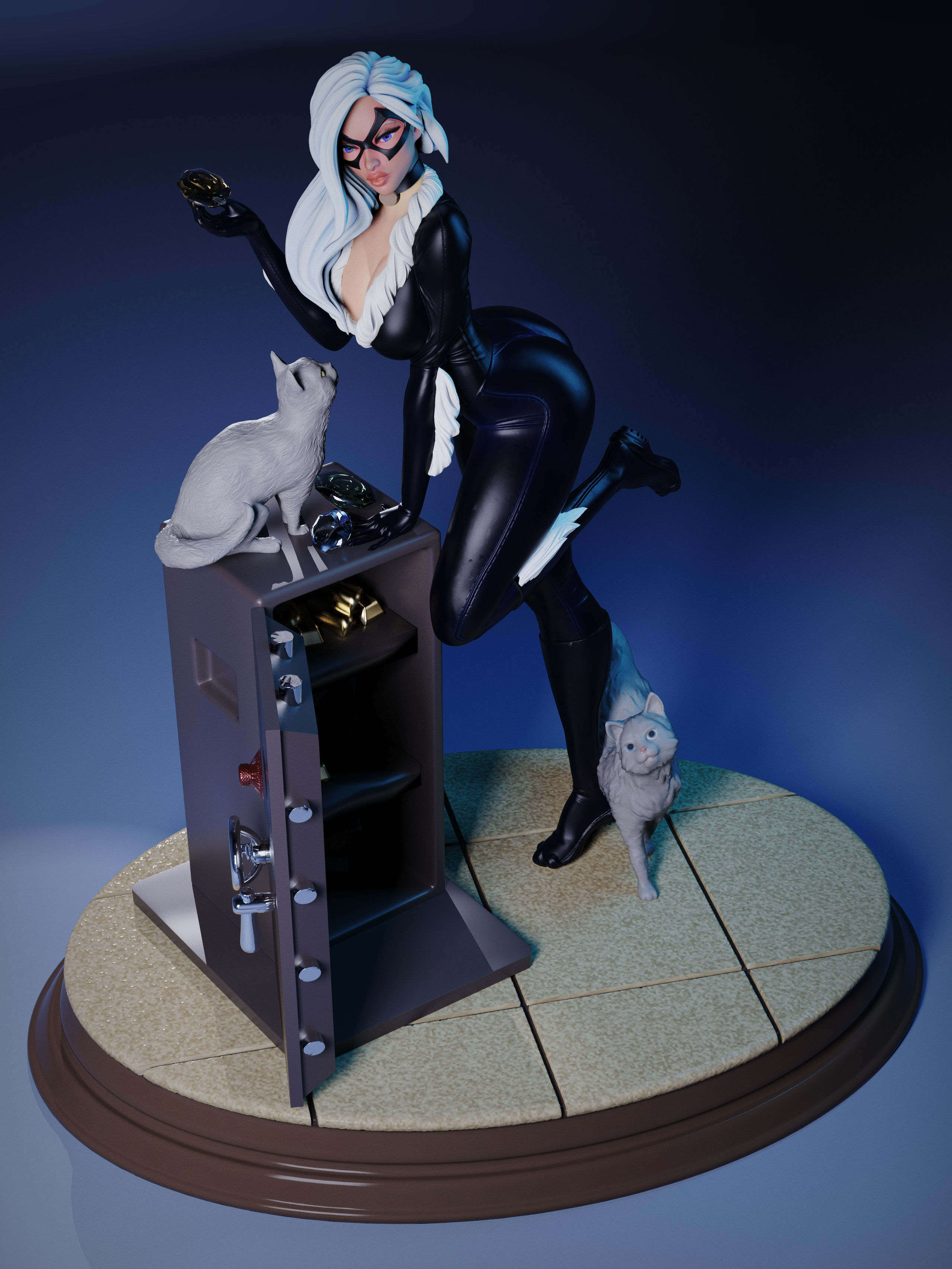 Black Cat 3D model 3D printable | CGTrader