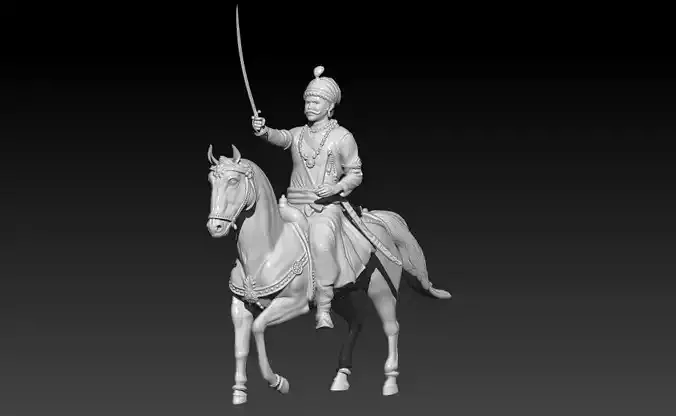 Marana Pratap On Chetak 3D print model