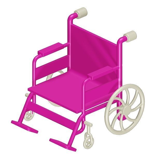 Baby Wheelchair Toy 3D model_1
