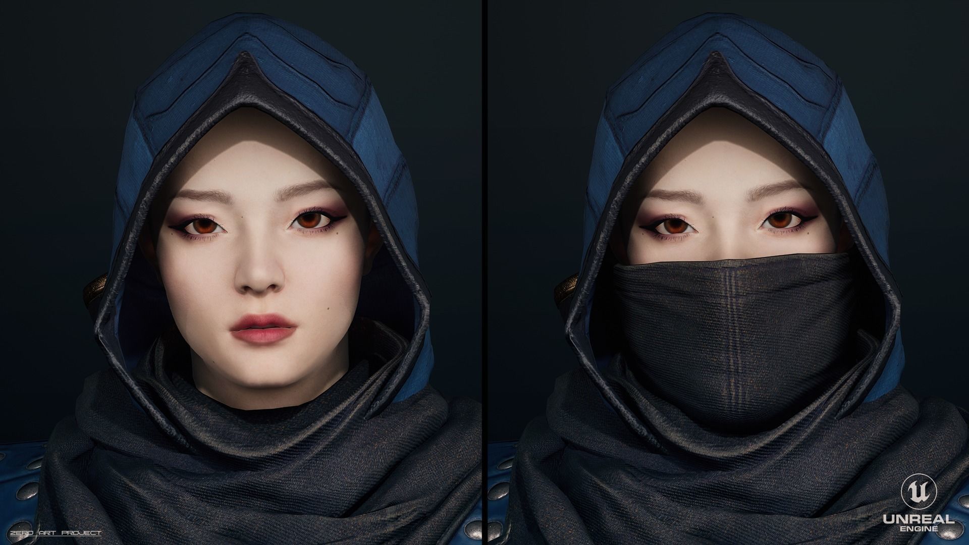 Ninja  Samurai Low-poly 3D model_11