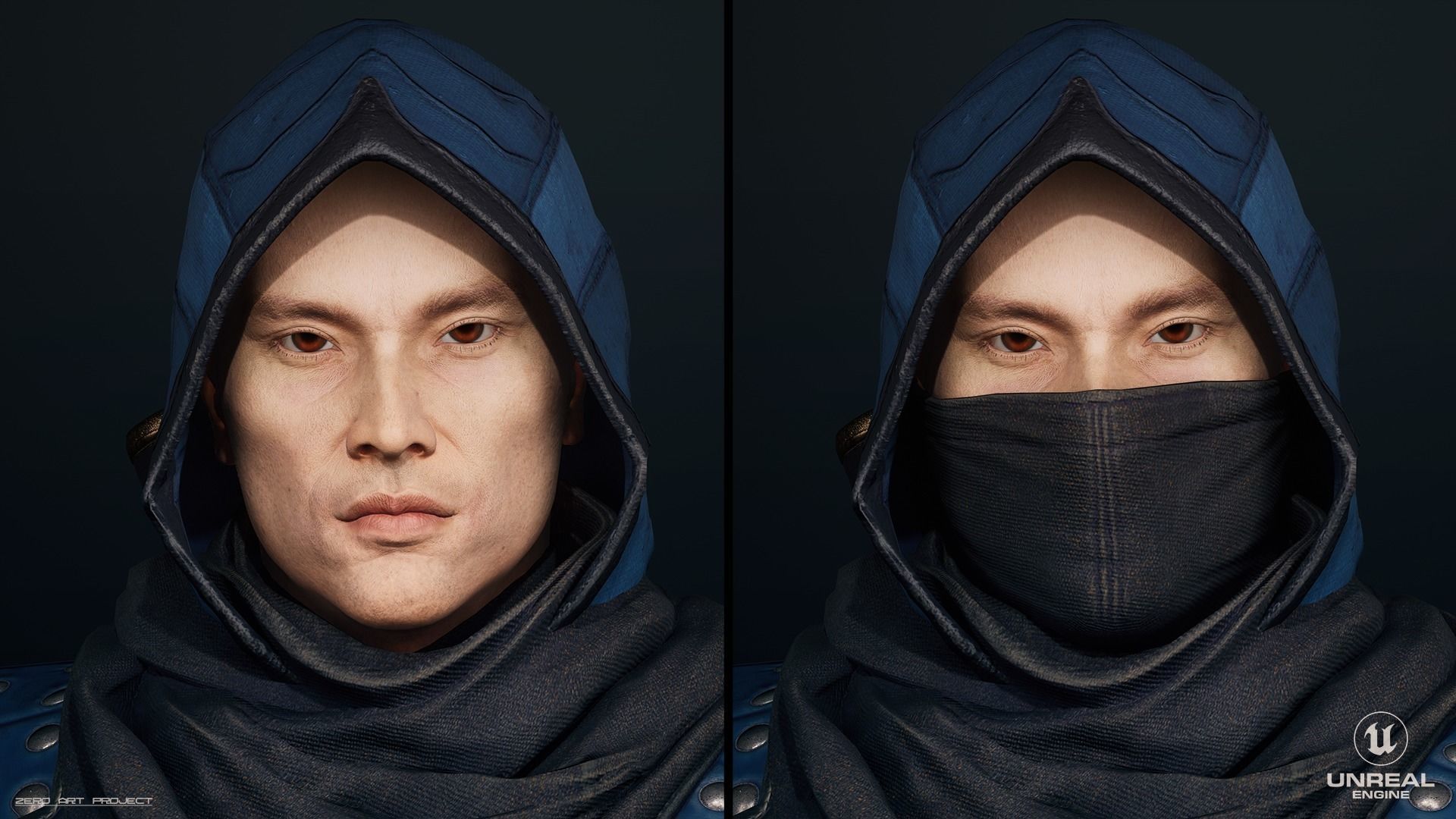 Ninja  Samurai Low-poly 3D model_12