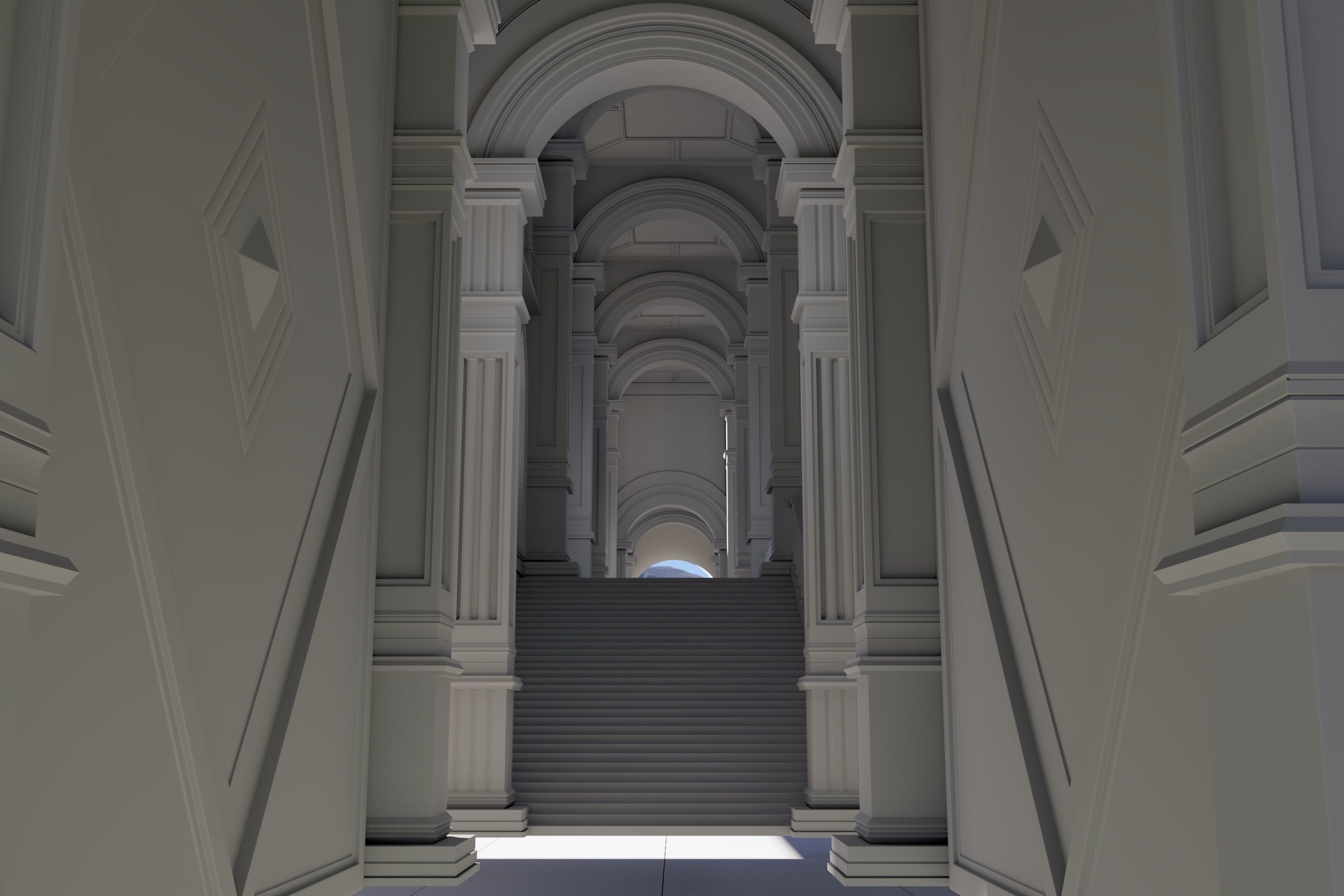 Medieval Palace 3D Model Low-poly 3D model_5