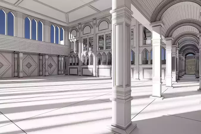 Medieval Palace 3D Model