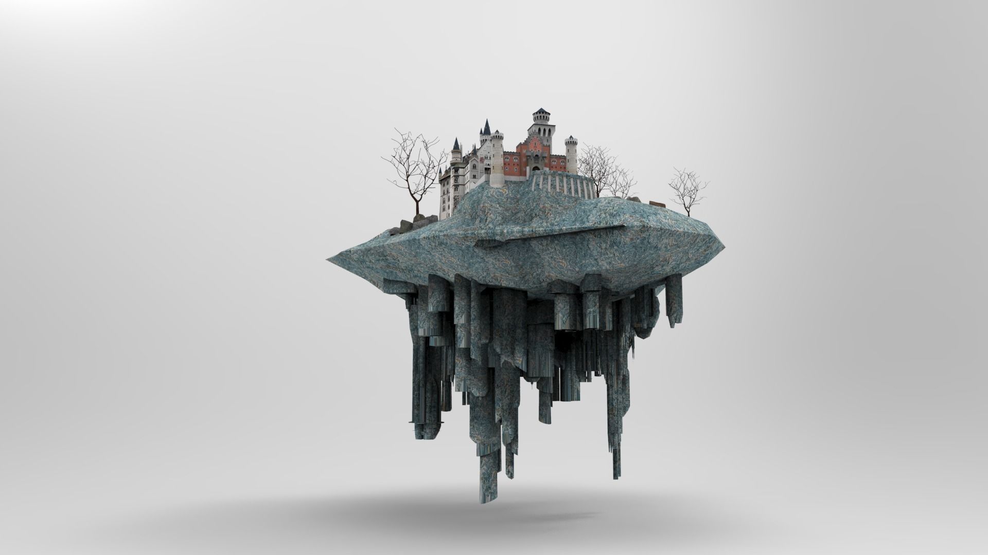 Flying Castle II 3D model_3
