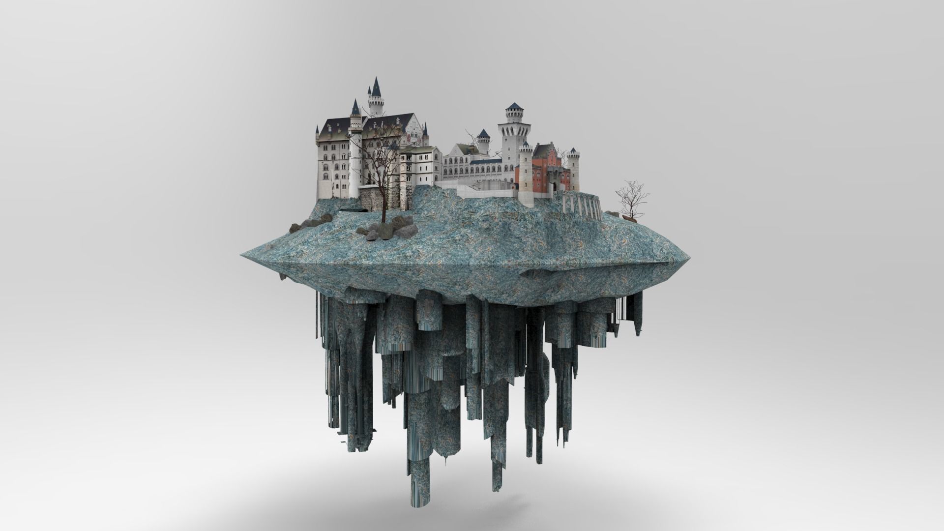 Flying Castle II 3D model_1