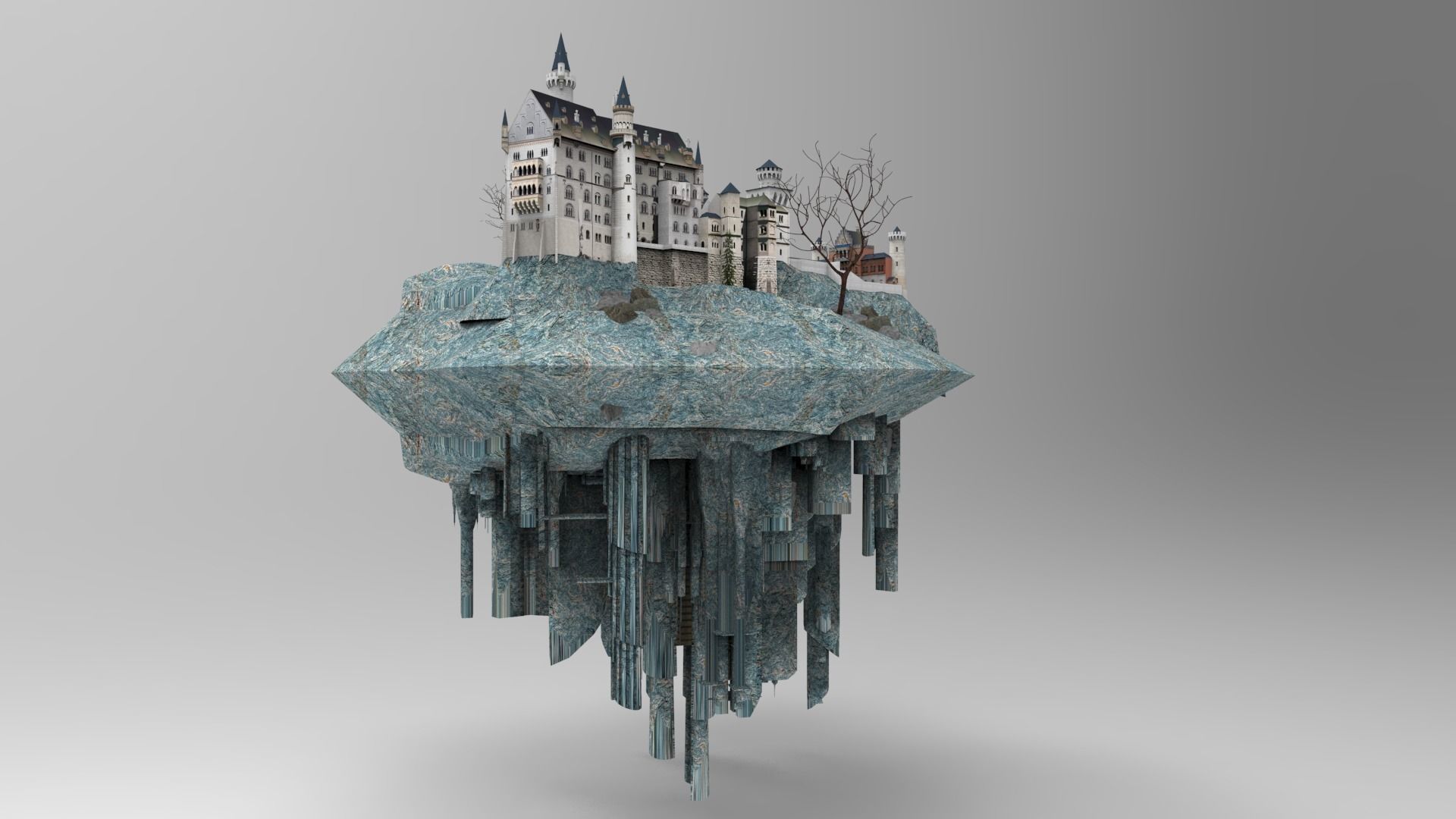 Flying Castle II 3D model_6