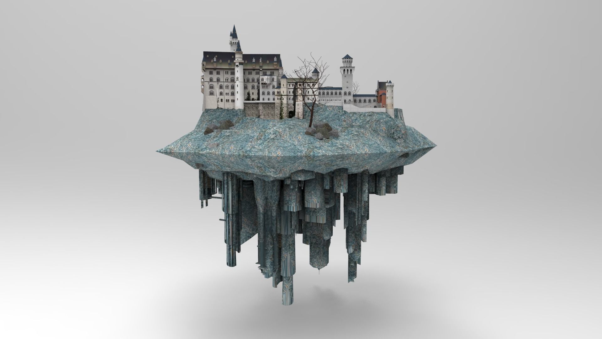 Flying Castle II 3D model_5