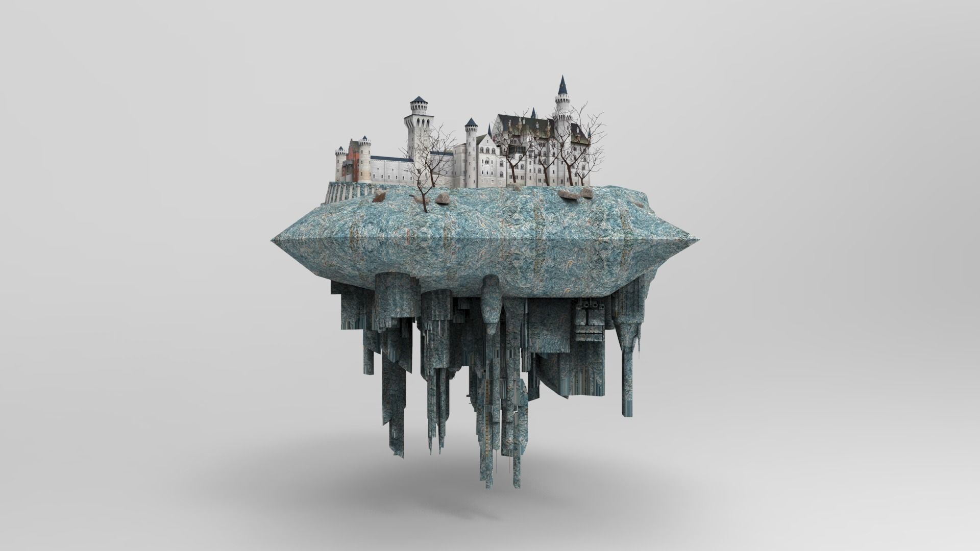 Flying Castle II 3D model_2