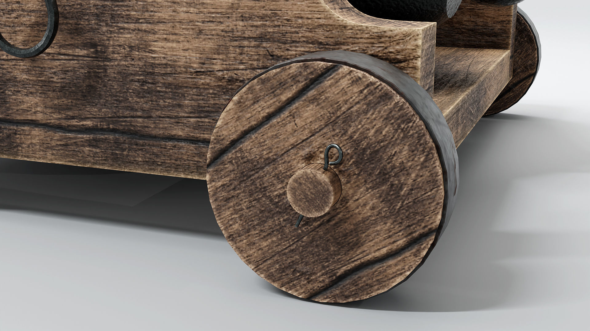 Big Little Cannon - bombard type 3D model_14