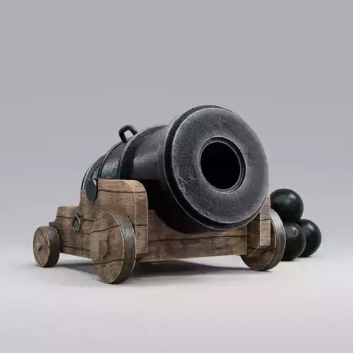Big Little Cannon - bombard type 3D model