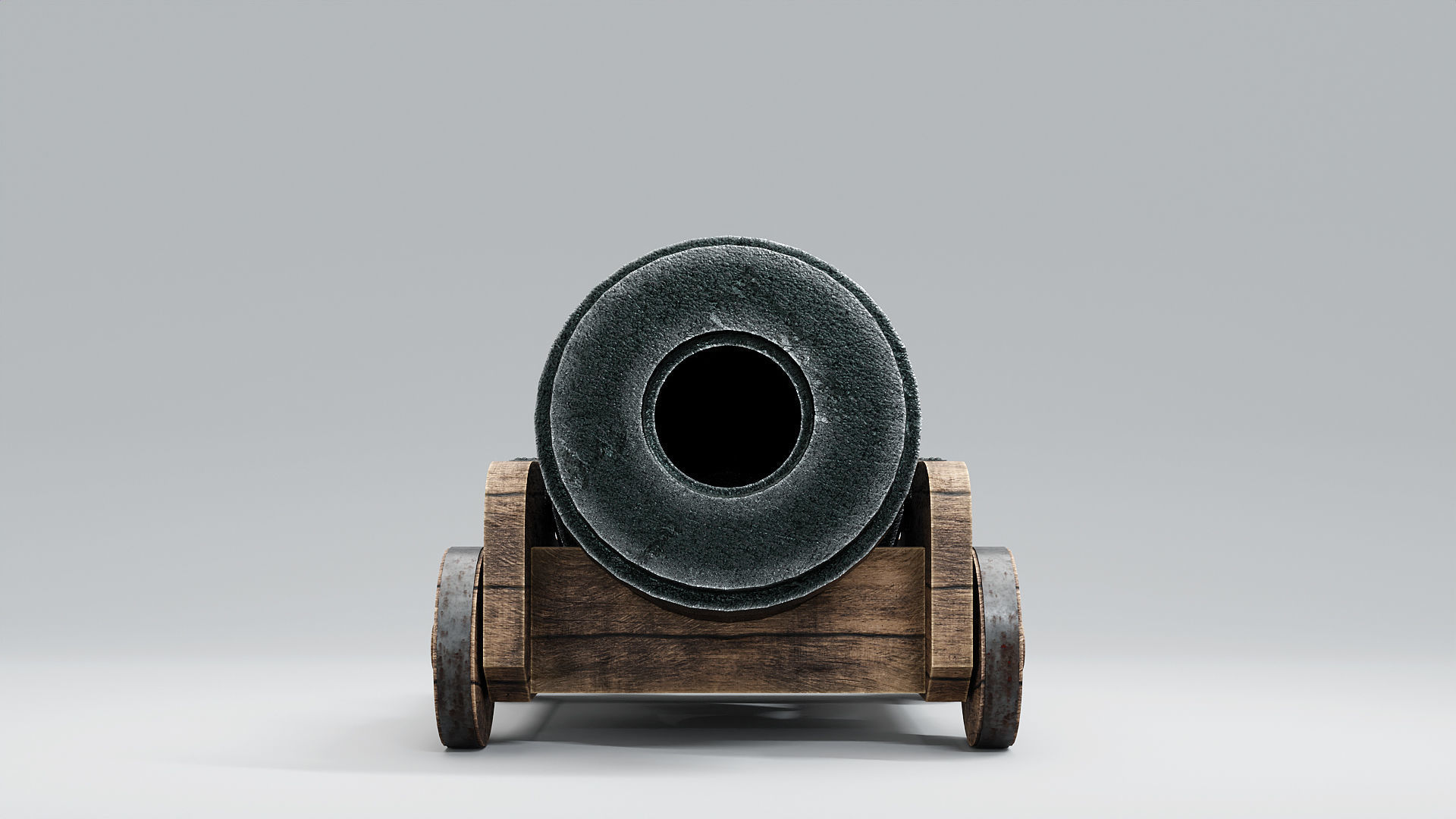 Big Little Cannon - bombard type 3D model_7