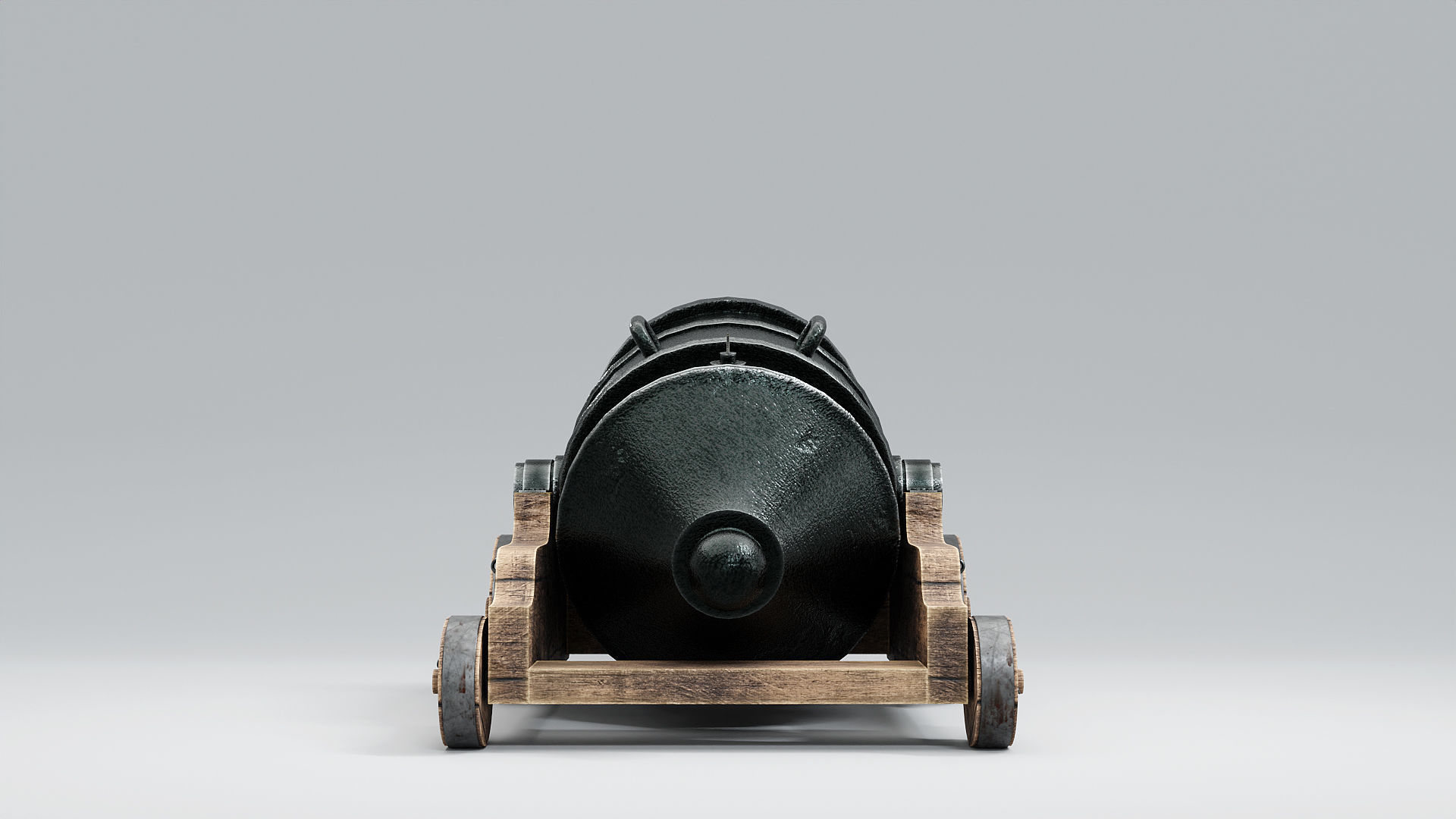 Big Little Cannon - bombard type 3D model_4