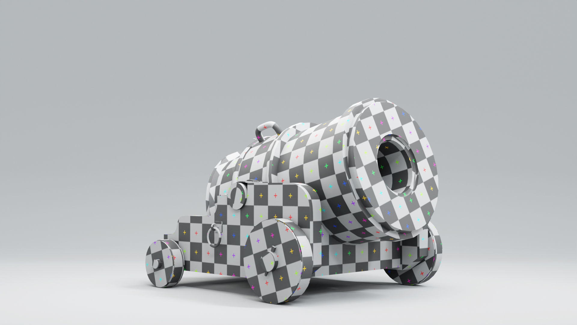 Big Little Cannon - bombard type 3D model_11