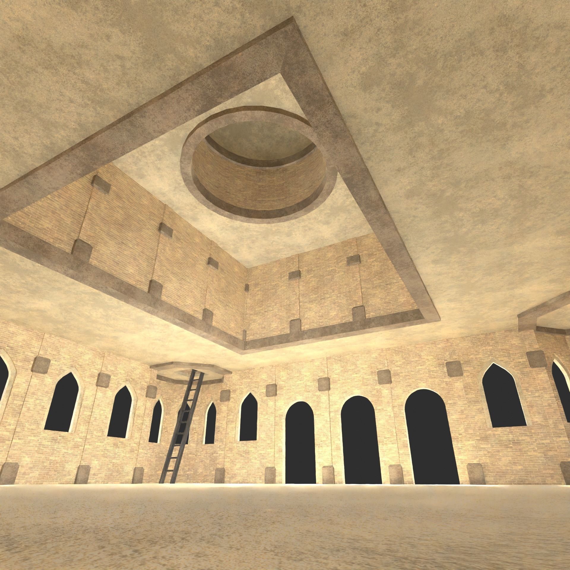 ARAB ARABIC DESERT TURKISH TEMPLE CHURCH COLLECTION Low-poly 3D model_40