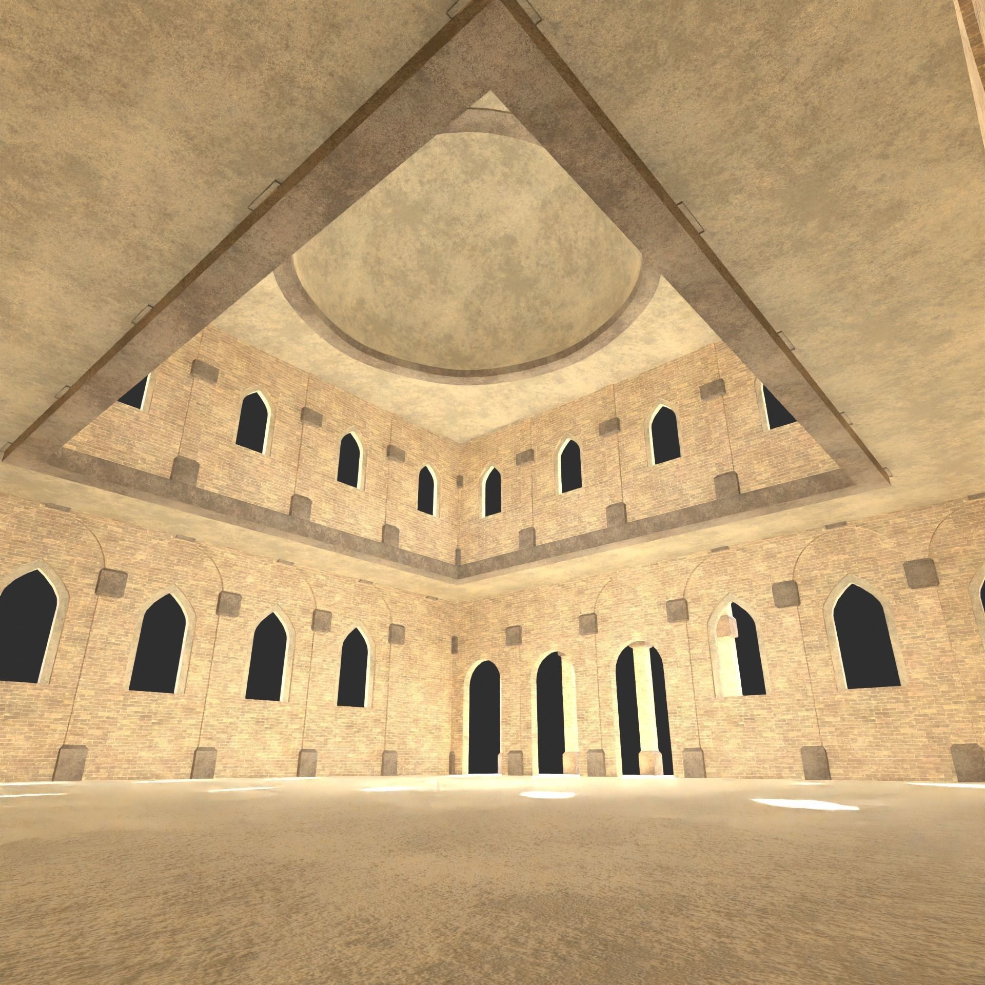 ARAB ARABIC DESERT TURKISH TEMPLE CHURCH COLLECTION Low-poly 3D model_45