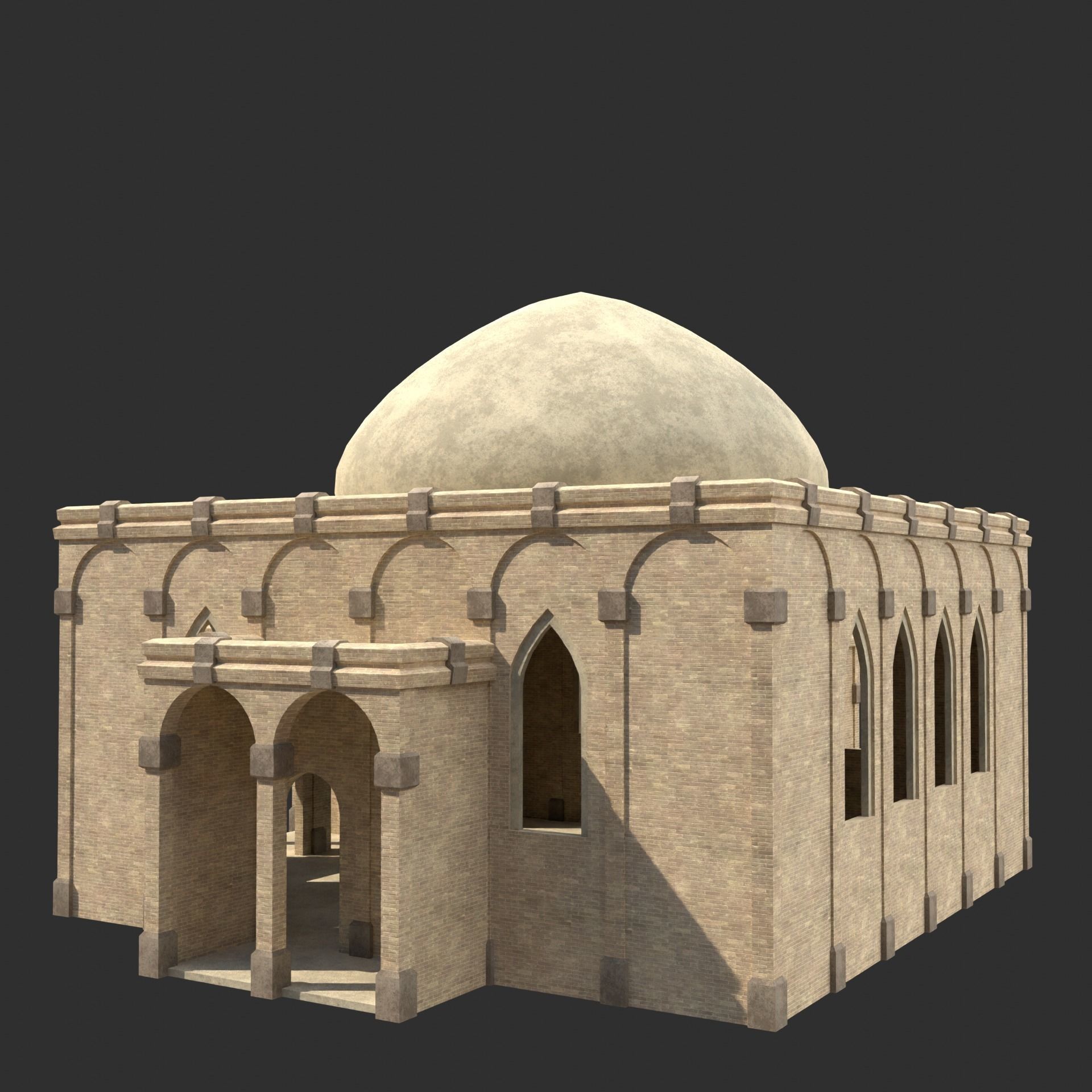 ARAB ARABIC DESERT TURKISH TEMPLE CHURCH COLLECTION Low-poly 3D model_14