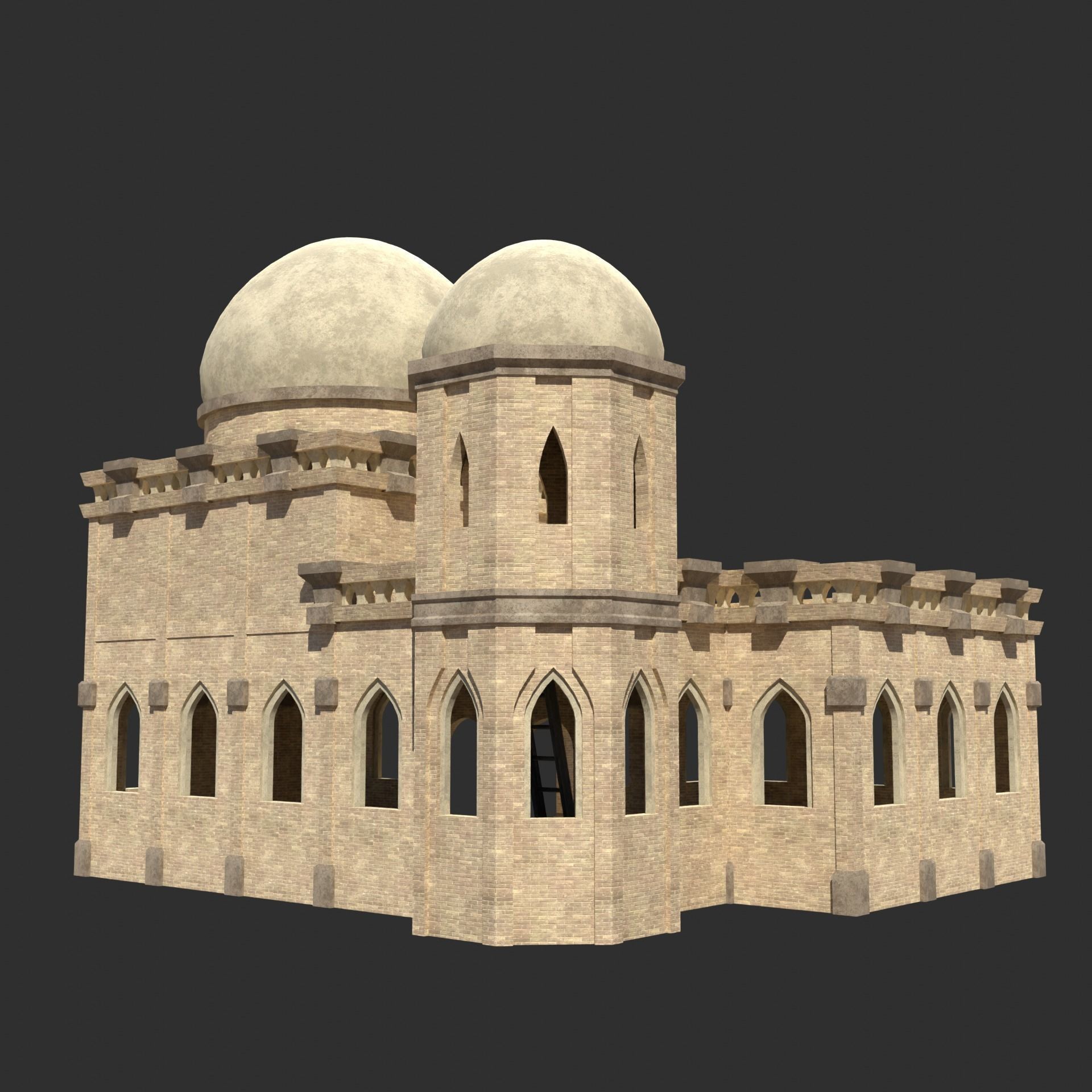 ARAB ARABIC DESERT TURKISH TEMPLE CHURCH COLLECTION Low-poly 3D model_33
