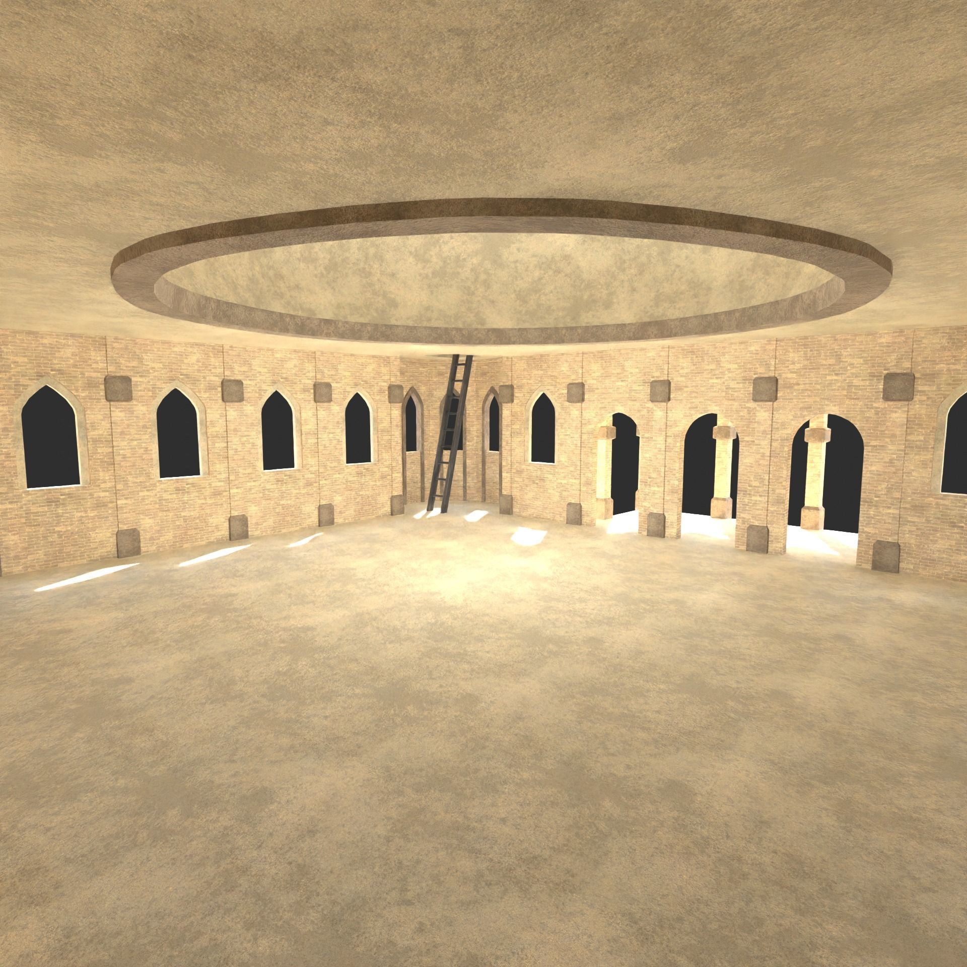 ARAB ARABIC DESERT TURKISH TEMPLE CHURCH COLLECTION Low-poly 3D model_41