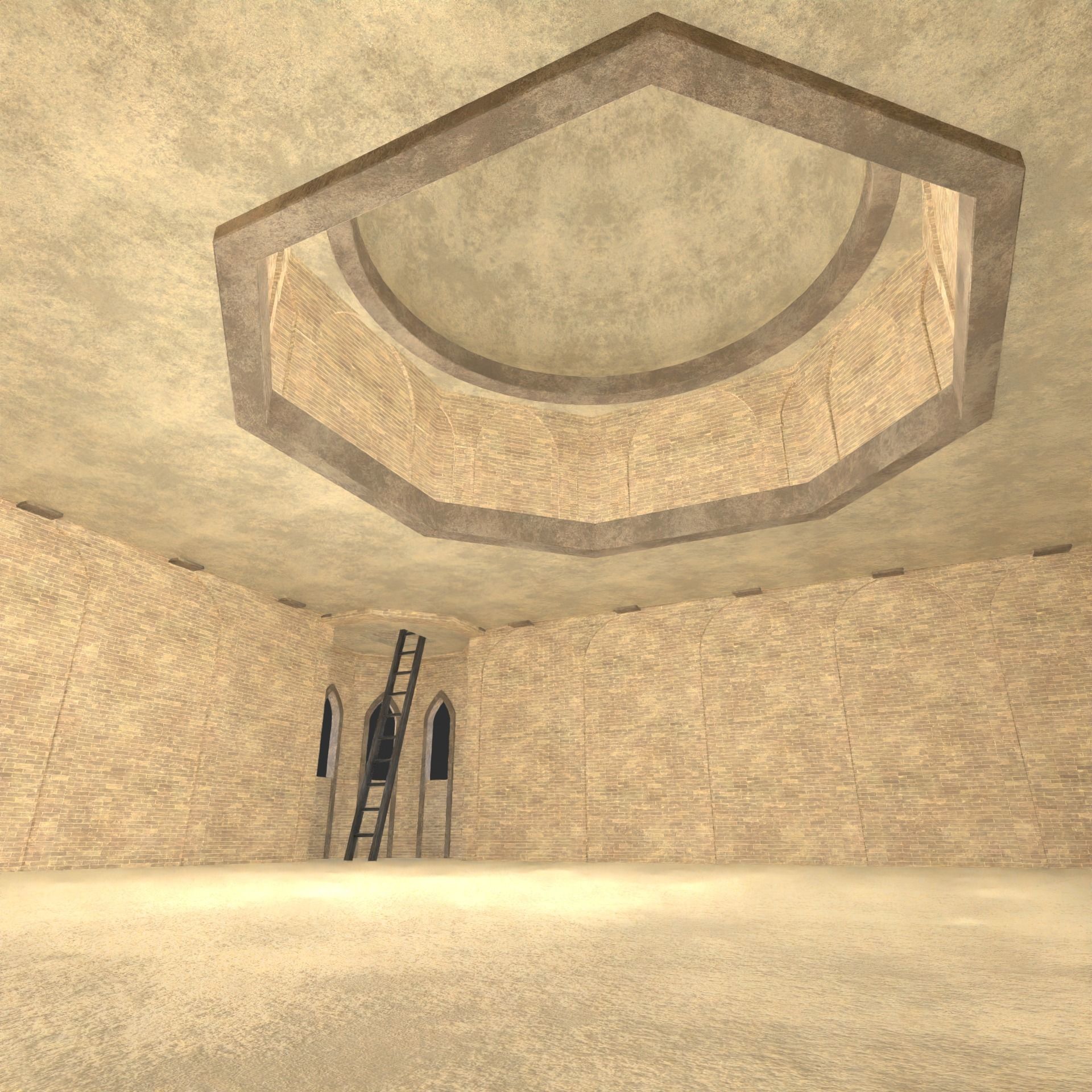 ARAB ARABIC DESERT TURKISH TEMPLE CHURCH COLLECTION Low-poly 3D model_44