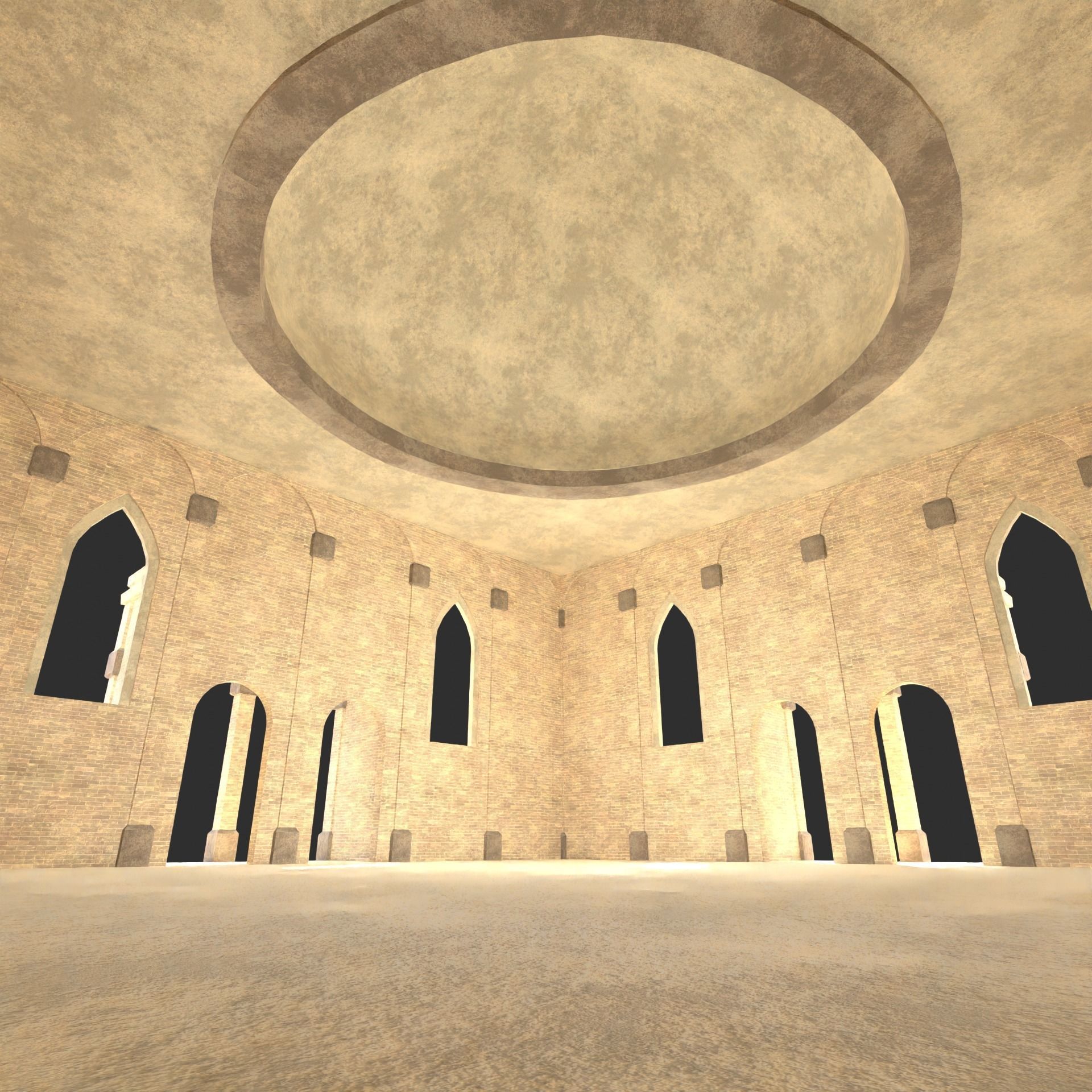 ARAB ARABIC DESERT TURKISH TEMPLE CHURCH COLLECTION Low-poly 3D model_43