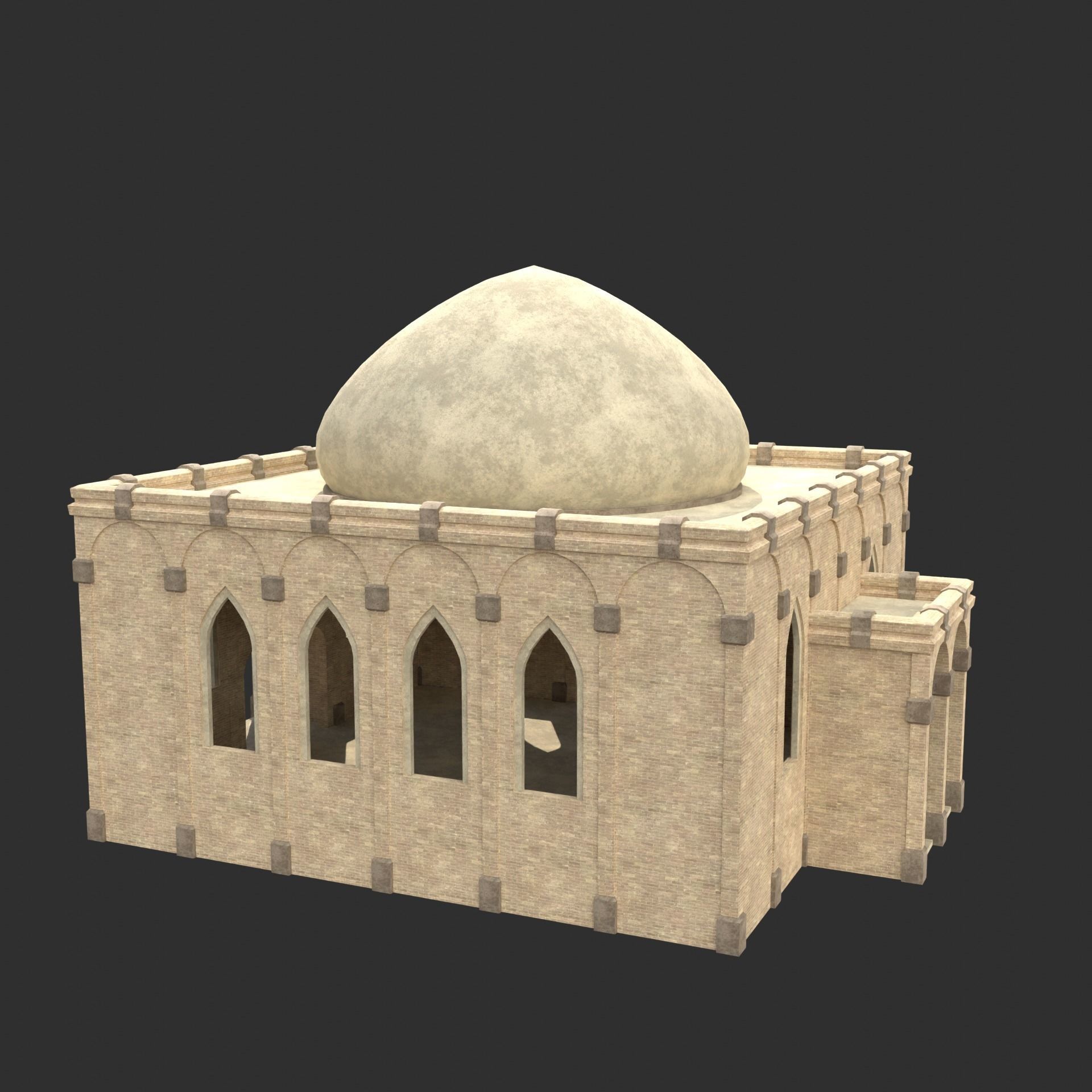 ARAB ARABIC DESERT TURKISH TEMPLE CHURCH COLLECTION Low-poly 3D model_15