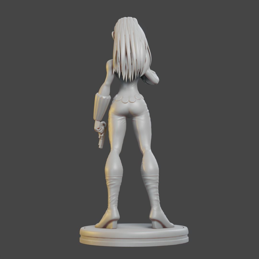 Black Widow Cartoon Style 3D print model_2