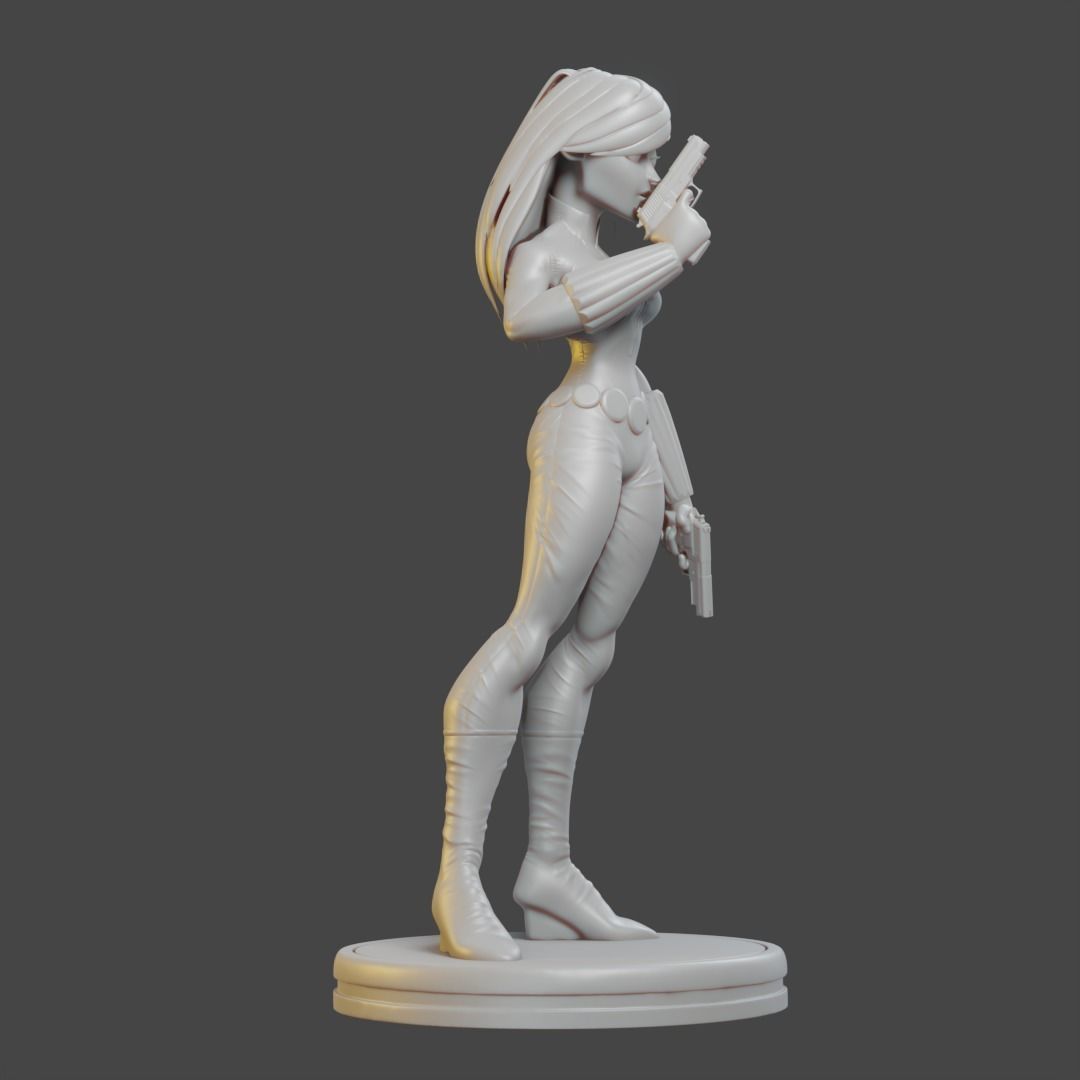 Black Widow Cartoon Style 3D print model_1