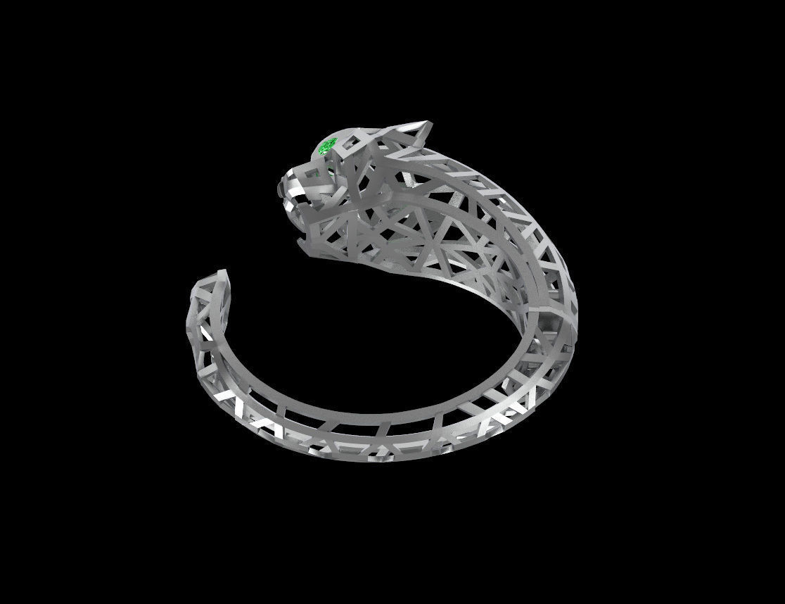 bracelet  PANTHER 3D print model_15