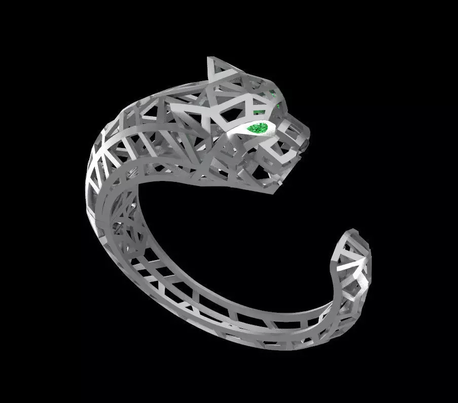bracelet  PANTHER 3D print model_0