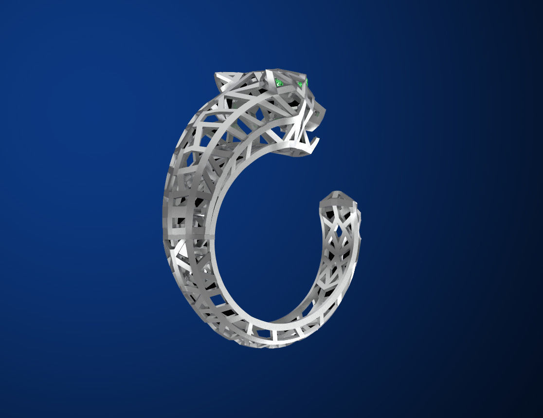 bracelet  PANTHER 3D print model_8