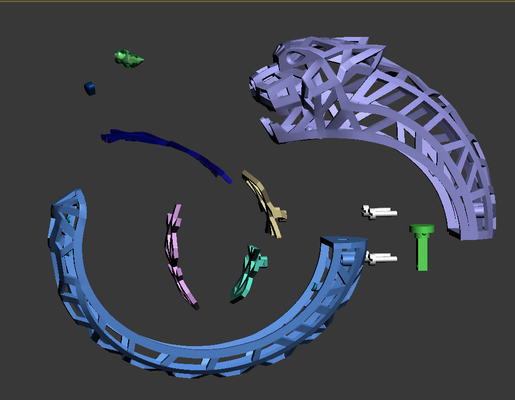 bracelet  PANTHER 3D print model_5